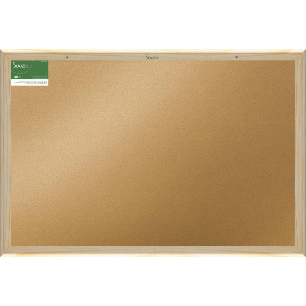 QUADRO AVISO MOLDURA MADEIRA CORTICA APARENTE 090X060CM SOUZA UNIDADE