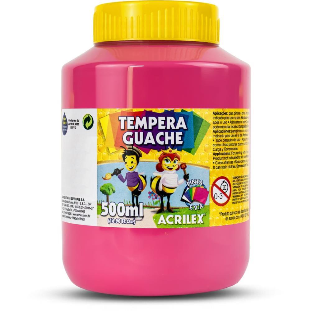 TINTA GUACHE 500ML ROSA ACRILEX
