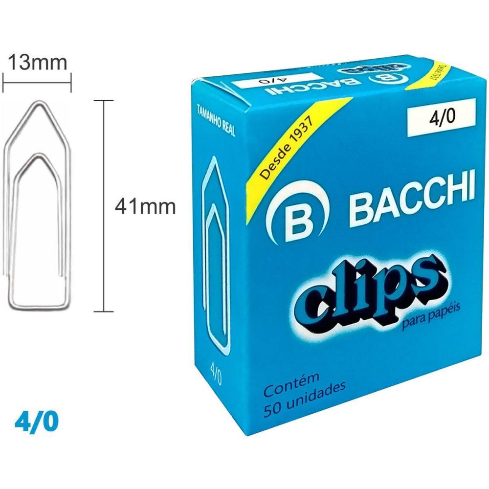CLIPS GALVANIZADO ACO 4/0 50 UNIDADES BACCHI PCT.C/10