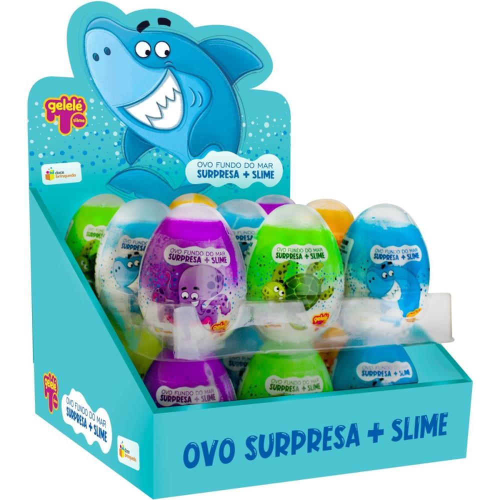 SLIME OVO SURPRESA FUNDO DO MAR 98G. DOCE BRINQUEDO DP.C/18