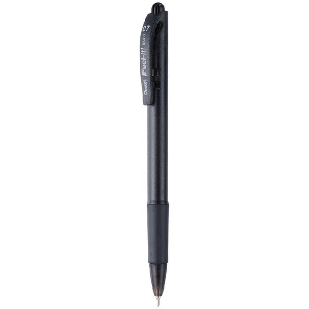 CANETA ESFEROGRAFICA FEEL IT 0,7MM PRETA PENTEL CX.C/12