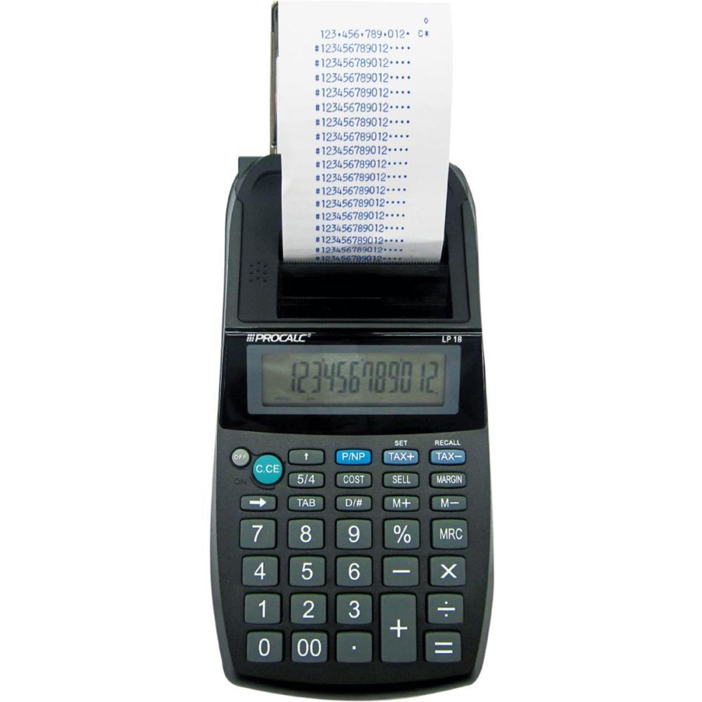CALCULADORA DE IMPRESSAO 12 DIG. BOB.57MM.BIVOL.LIP 18T PROCALC UNIDADE