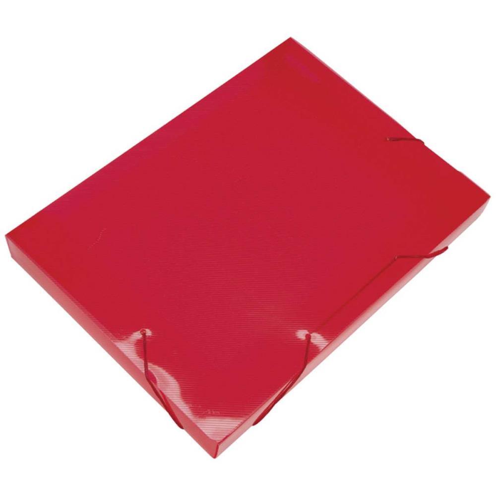 PASTA ABA ELASTICA PLASTICA OFICIO 40MM VERMELHA SOFT POLIBRAS PCT.C/10