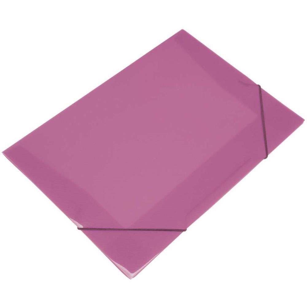 PASTA ABA ELASTICA PLASTICA OFICIO ROSA SOFT POLIBRAS PCT.C/10