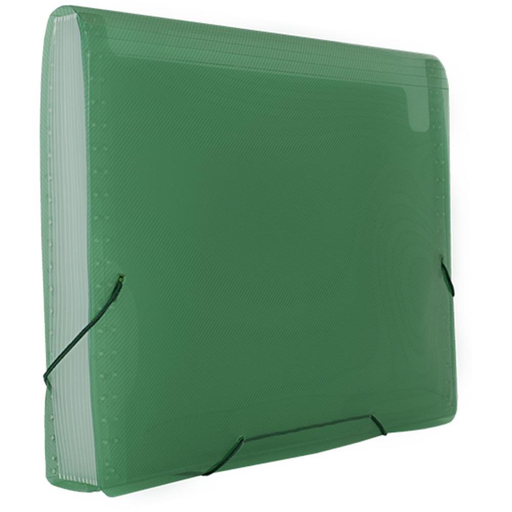 PASTA SANFONADA PLASTICA A4 12 DIVISOES VERDE POLIBRAS UNIDADE