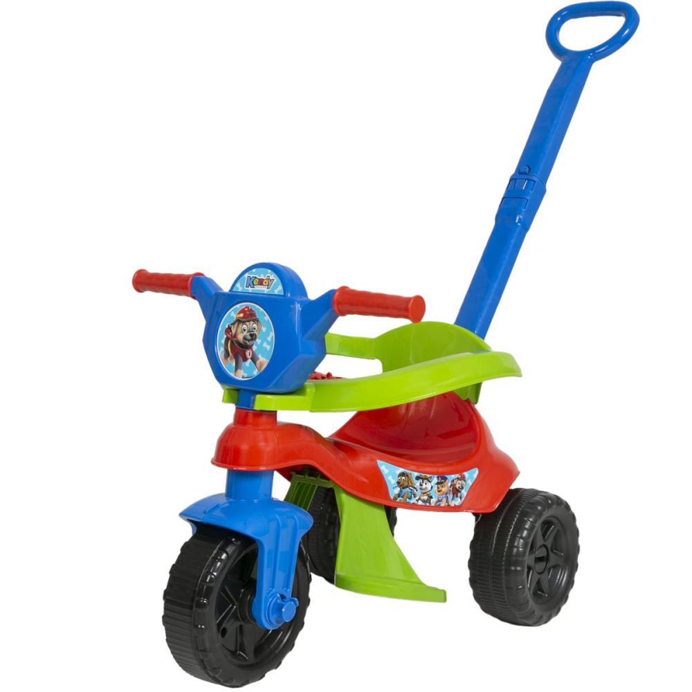 TRICICLO KEMOTOCA BABY DOG VM/AZ/VD 25K KENDY BRINQUEDOS UNIDADE