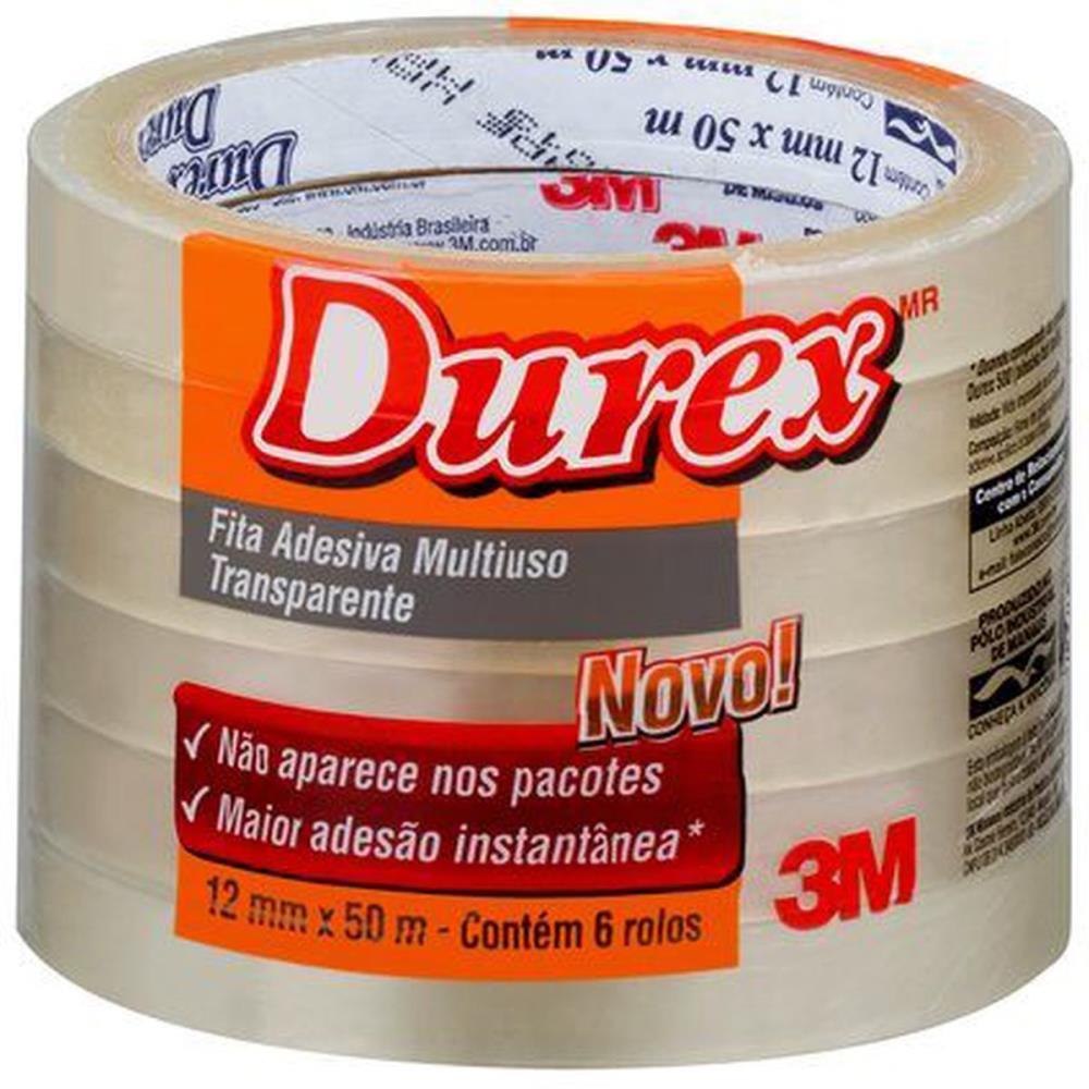 FITA ADESIVA DUREX TRANSPARENTE 12MMX50M. 3M PCT.C/06