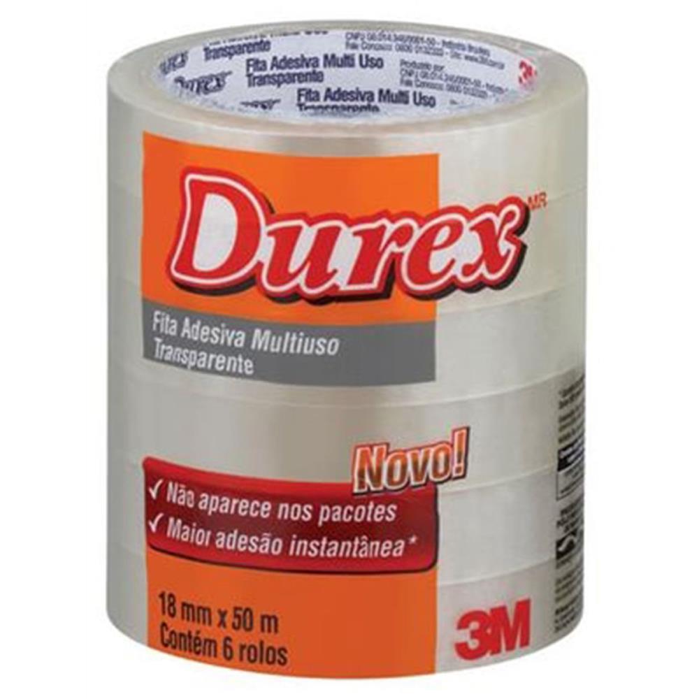 FITA ADESIVA DUREX TRANSPARENTE 18MMX50M. 3M PCT.C/06