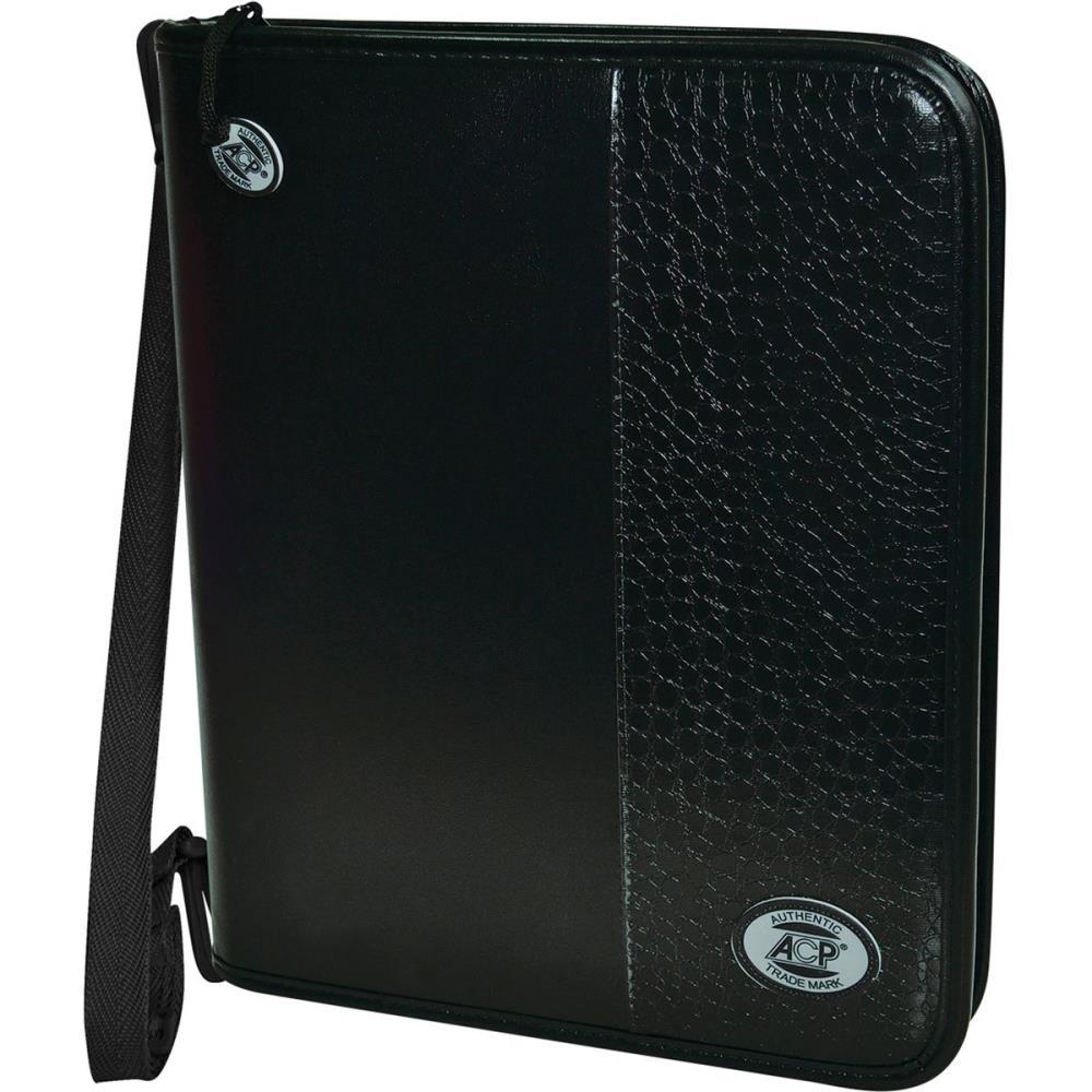 FICHARIO COM ZIPER CROCO BLACK COMPLETO ACP UNIDADE