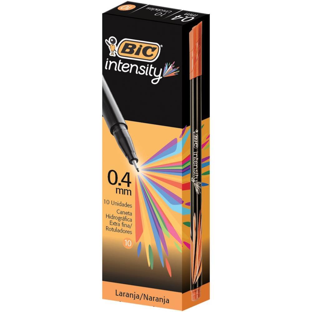 CANETA COM PONTA POROSA INTENSITY 0.4MM LARANJA BIC CX.C/10