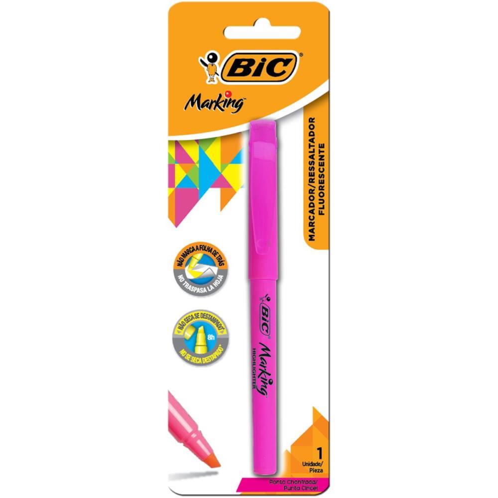 CANETA MARCA TEXTO MARKING ROSA BIC BL.C/01