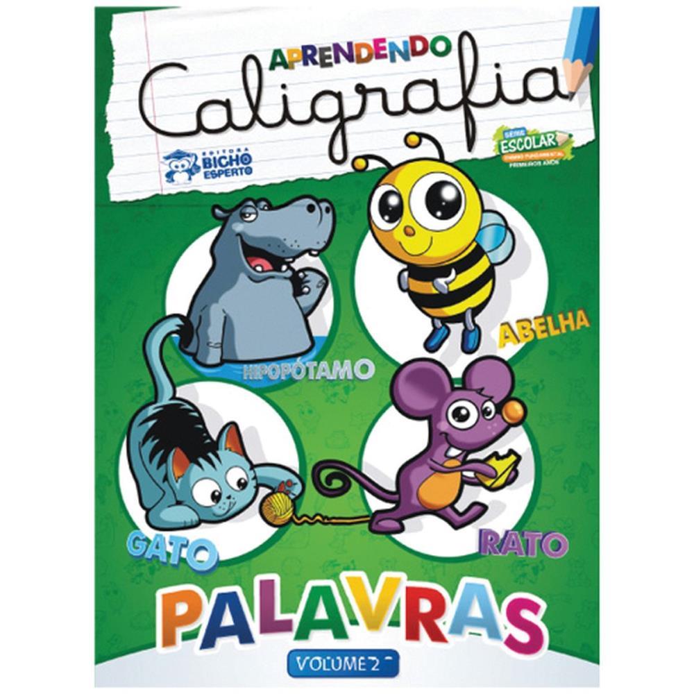 LIVRO PEDAGOGICO CALIGRAFIA N.2 PALAVRAS 24PAG. 20X27CM BICHO ESPERTO PCT.C/05