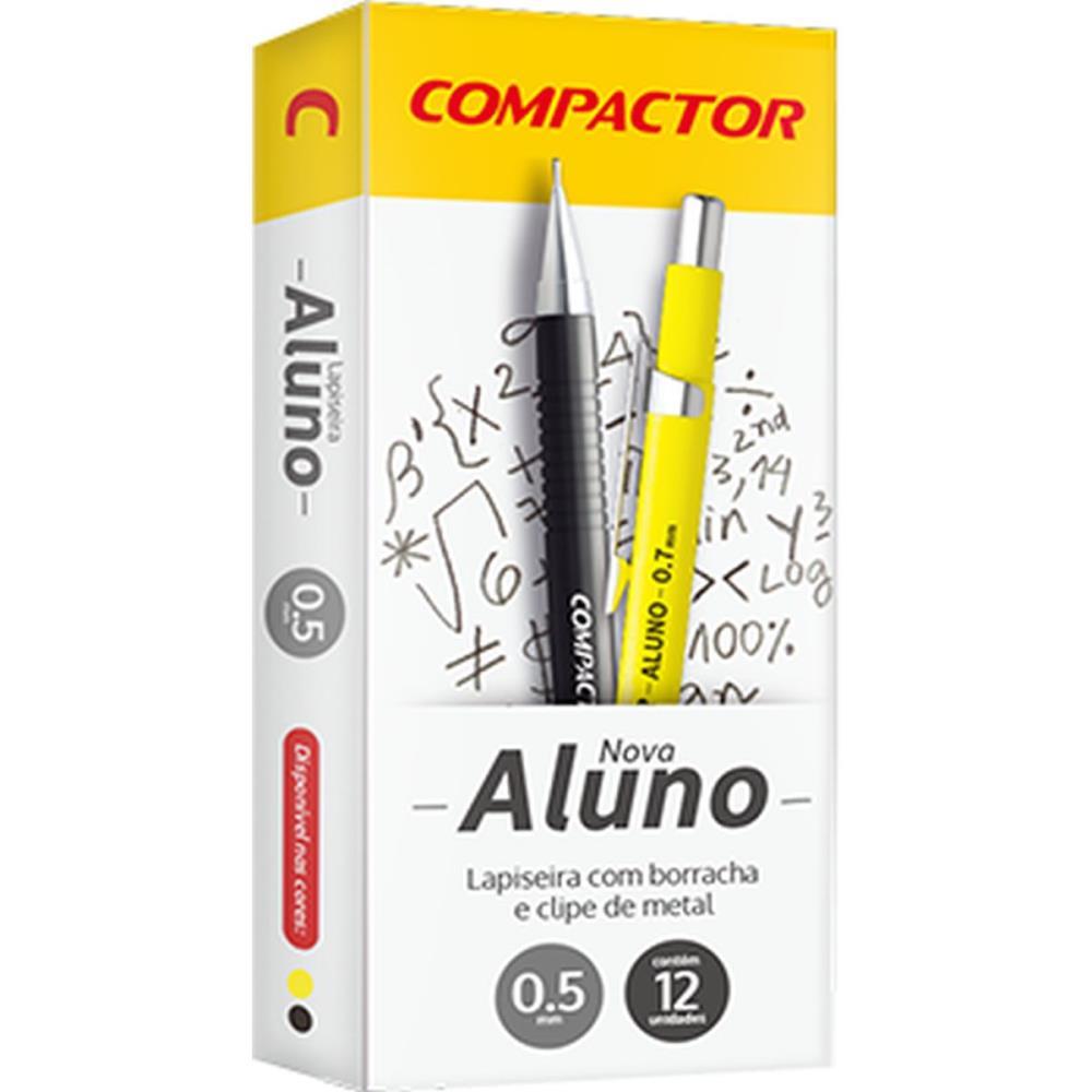 LAPISEIRA 0.5MM ALUNO 0.5 METALICA COMPACTOR CX.C/12