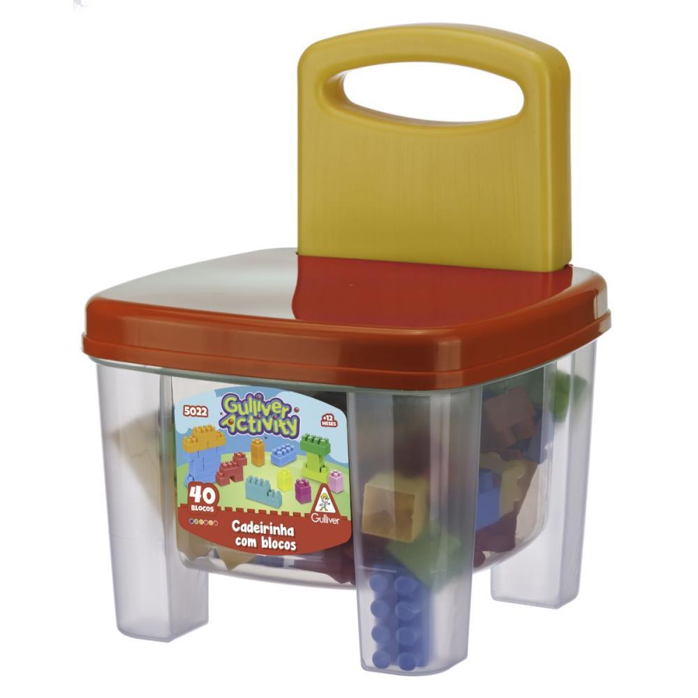 BRINQUEDO PARA MONTAR CADEIRA COM BLOCOS 40PEÇAS GULLIVER UNIDADE