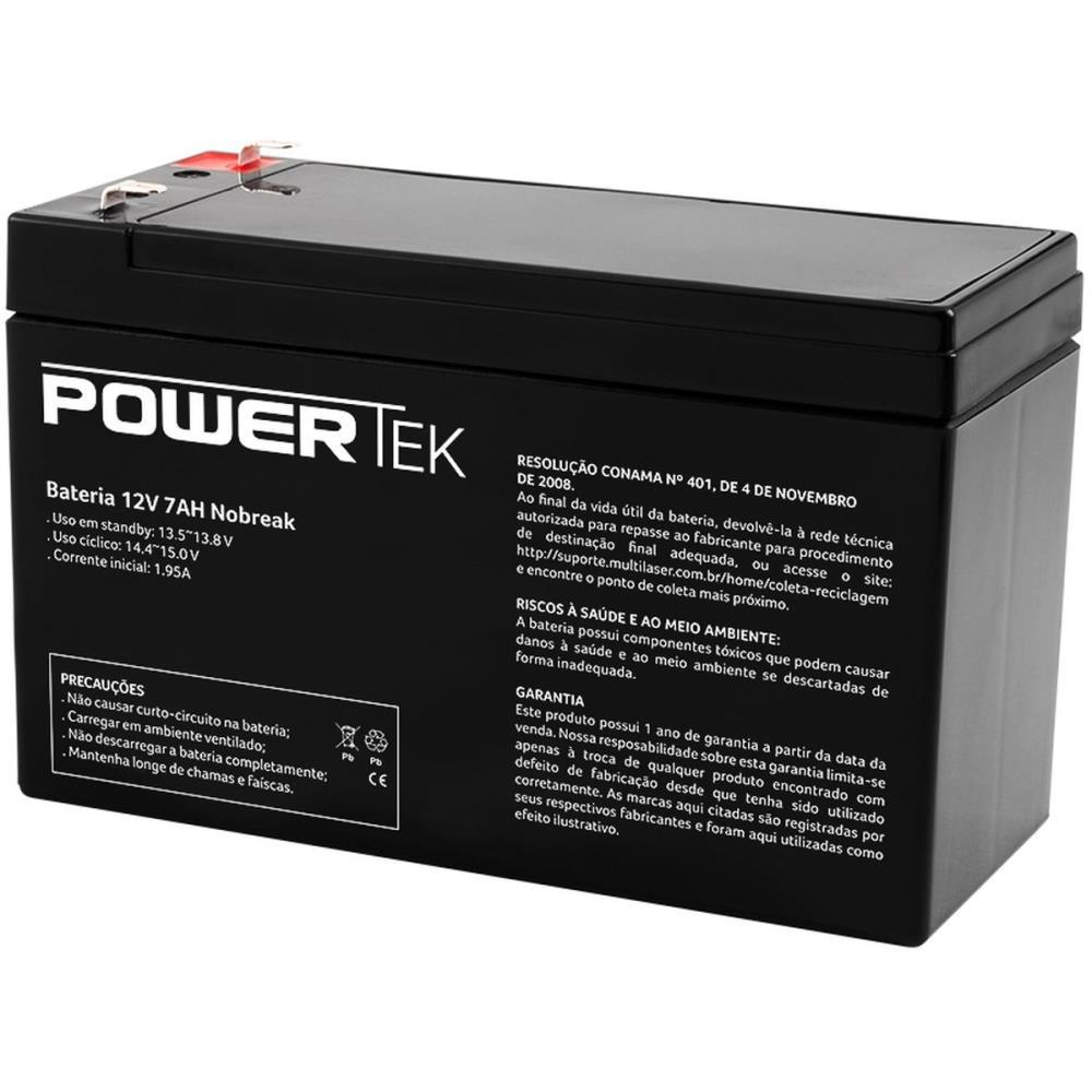 BATERIA EN-013 12V 7AH NOBREAK POWERTEK/MULTILASER UNIDADE