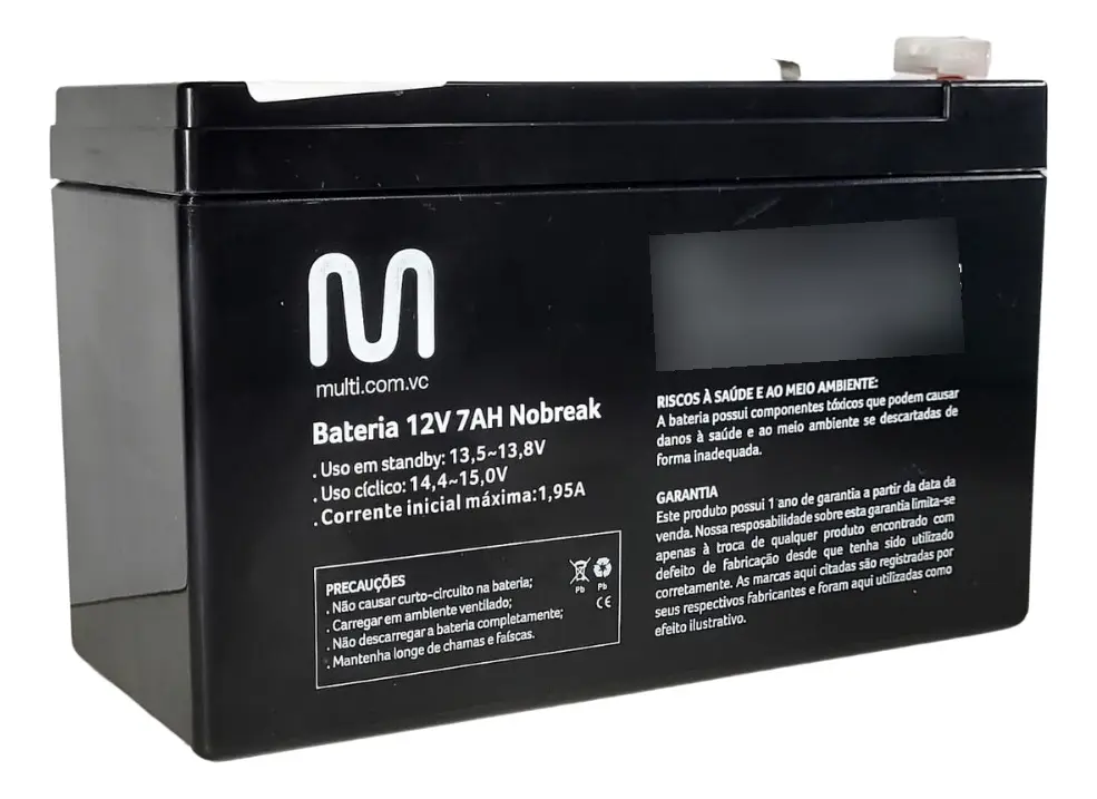 Bateria En-013 12V 7Ah Nobreak Multilaser Unidade