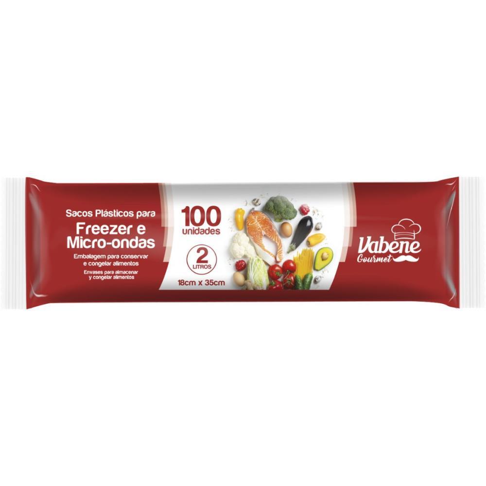 SACO PLASTICO EM BOBINA 18X35CM 2L P/FREEZER E MICRO VABENE RL.C/100