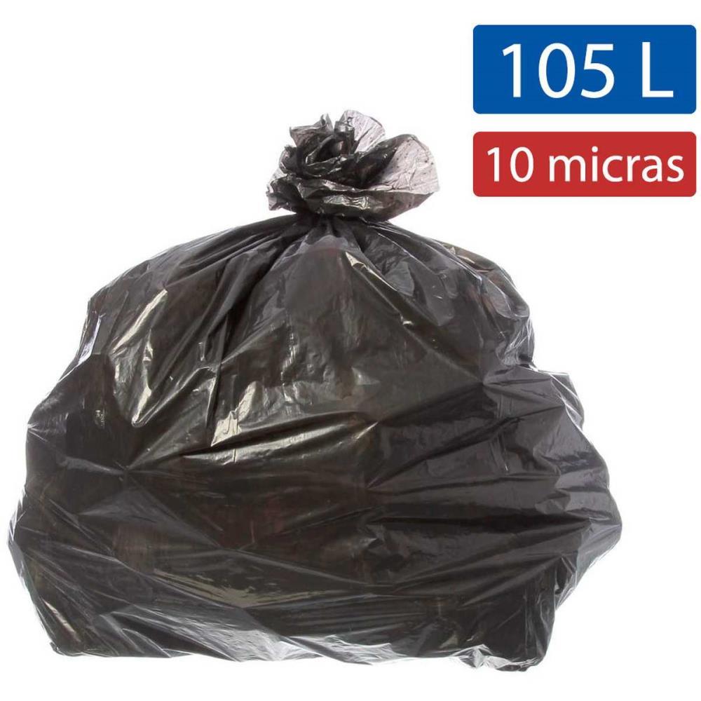 SACO PARA LIXO 105L PRETO 75X90CM 10MICRAS ECOPLAN PCT.C/100