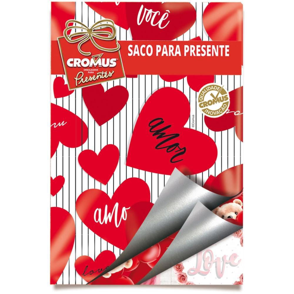 SACO METALIZADO 45X60CM ROMANTICO MIX SORTIDOS CROMUS PCT.C/25
