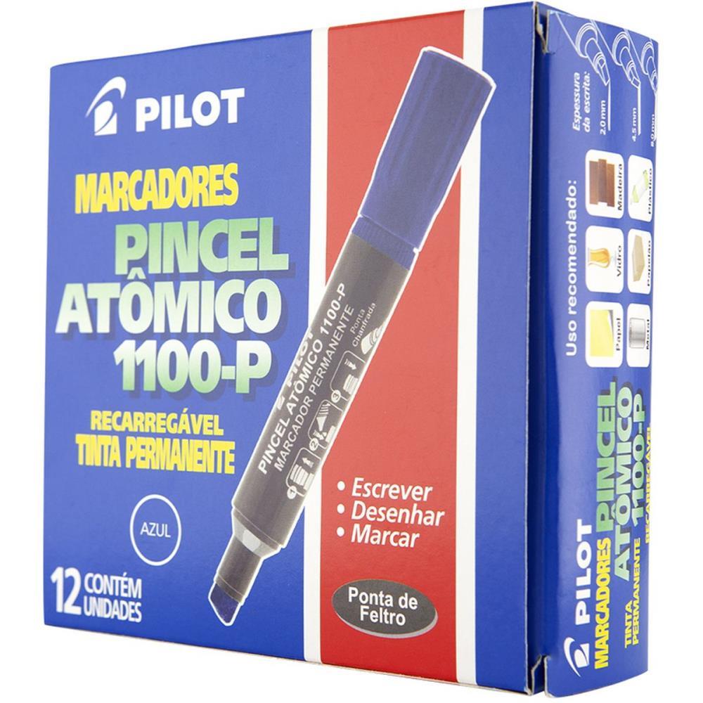 PINCEL MARCADOR PERMANENTE ATOMICO 1100P AZUL RECARREG. PILOT CX.C/12