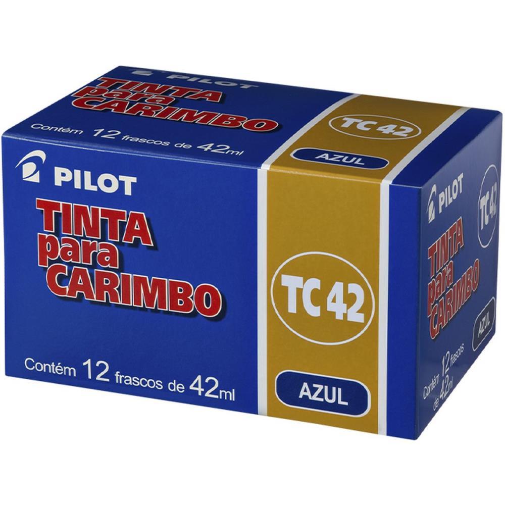 TINTA PARA CARIMBO 42ML AZUL PILOT CX.C/12