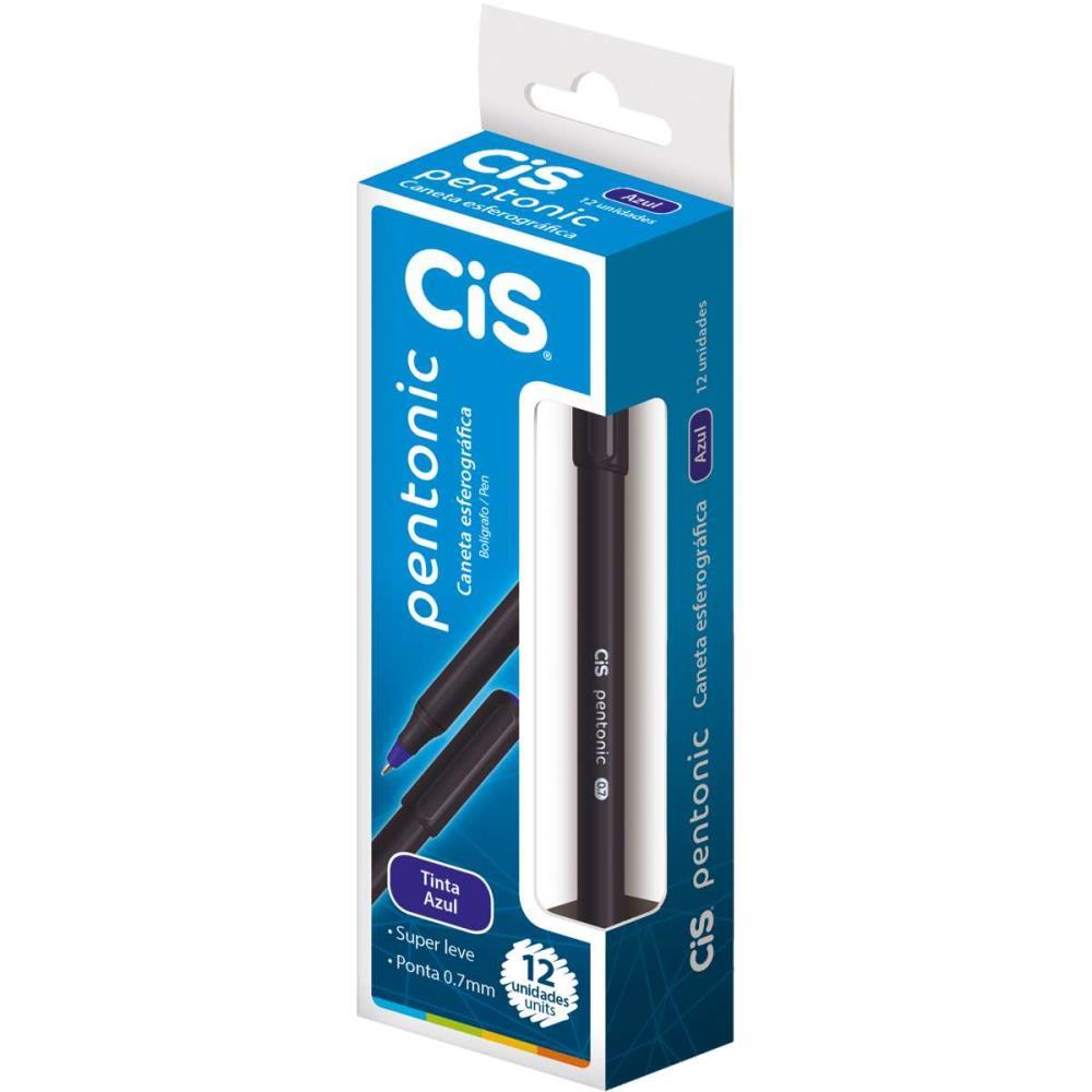 CANETA ESFEROGRAFICA CIS PENTONIC 0,7MM AZUL SERTIC CX.C/12