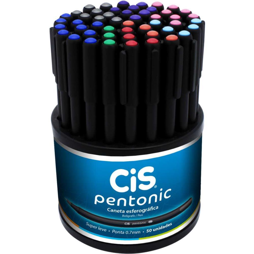 CANETA ESFEROGRAFICA CIS PENTONIC 0,7MM SORTIDAS SERTIC DP.C/50