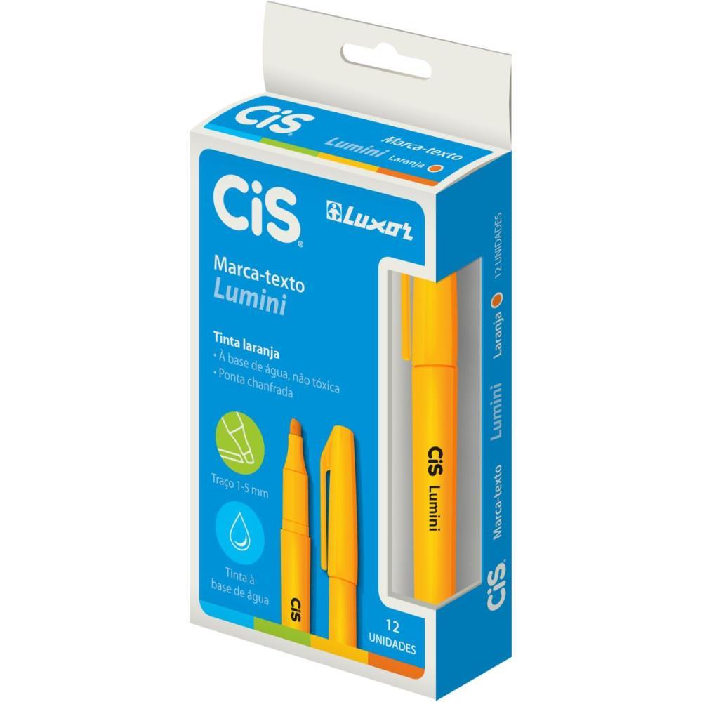 CANETA MARCA TEXTO CIS LUMINI LARANJA SERTIC CX.C/12