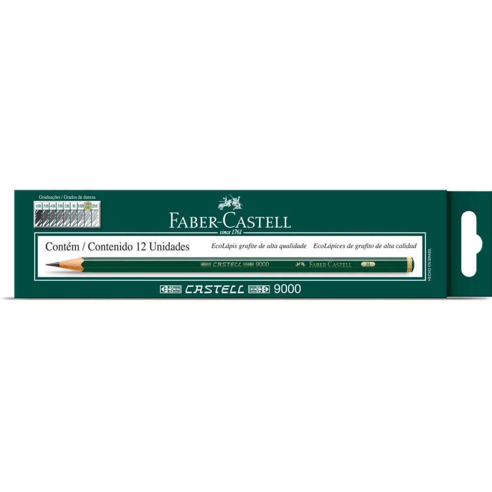 LAPIS PRETO TECNICO 9000 H PRETO FABER-CASTELL CX.C/12