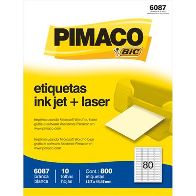 Etiqueta Pimaco 6087 12,7X44,45M 800 Und