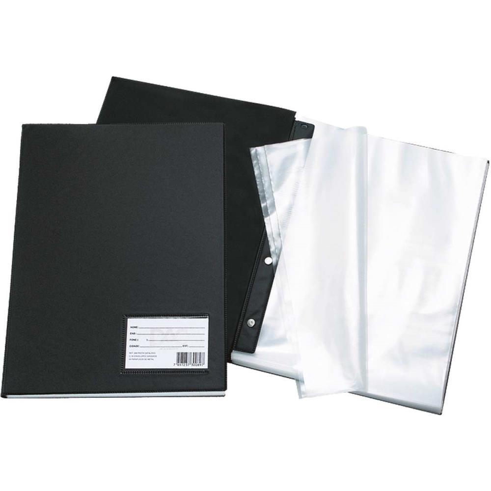 PASTA CATALOGO OFICIO 10 ENV. FINOS PRETA DAC PCT.C/10