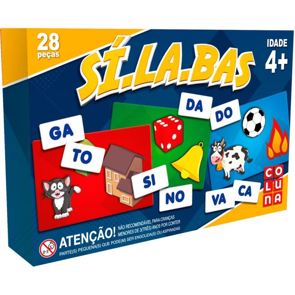 BRINQUEDO PEDAGOGICO SILABAS 28 PECAS COLUNA UNIDADE