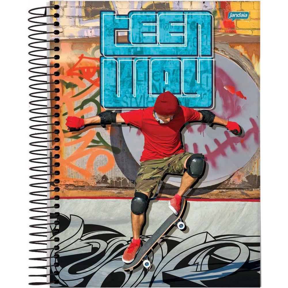 CADERNO 10X1 CAPA DURA TEEN WAY 200FLS. JANDAIA PCT.C/04