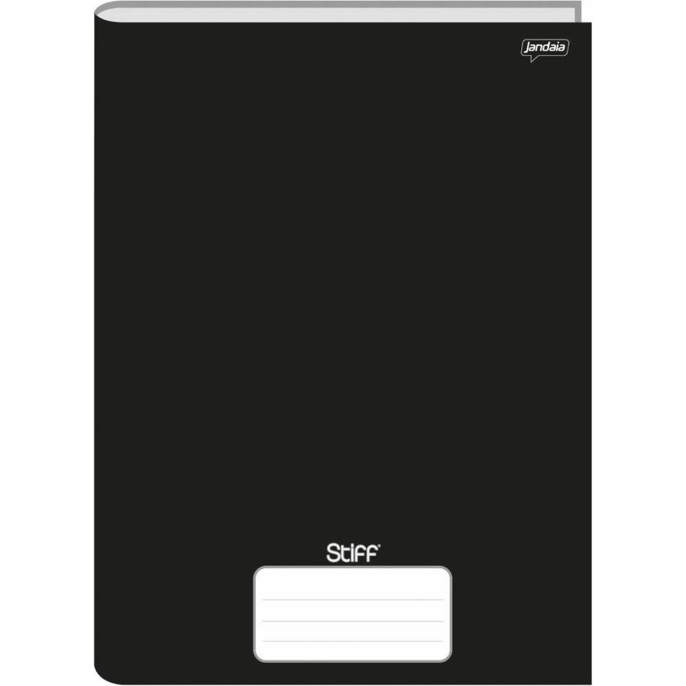 CADERNO BROCHURAO CAPA DURA STIFF 48 FOLHAS PRETO JANDAIA PCT.C/10