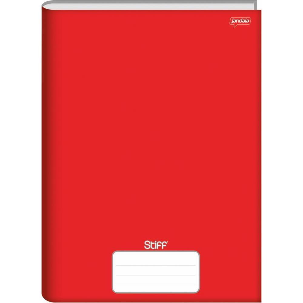 CADERNO BROCHURAO CAPA DURA STIFF 96 FOLHAS VERMELHO JANDAIA PCT.C/05