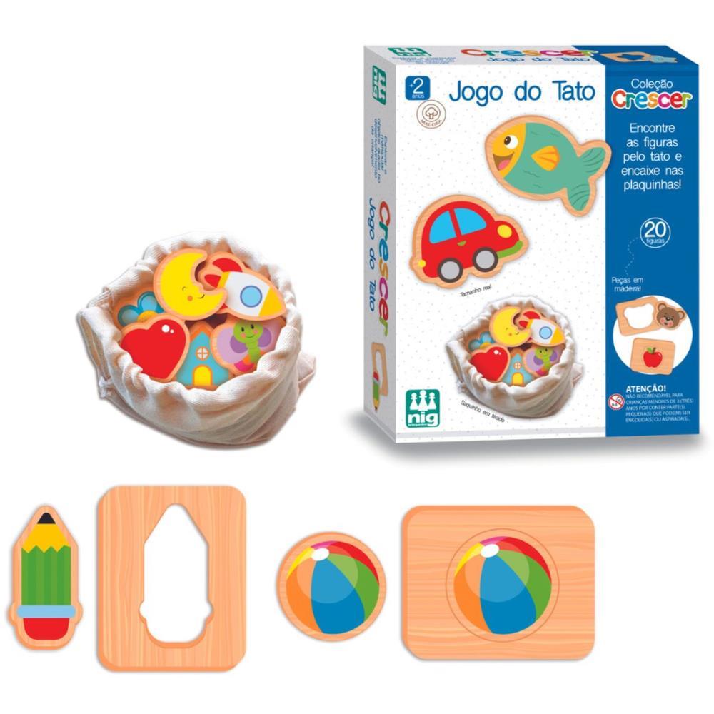 BRINQUEDO EDUCATIVO JOGO DO TATO EM MADEIRA 20PCS NIG BRINQUEDOS UNIDADE