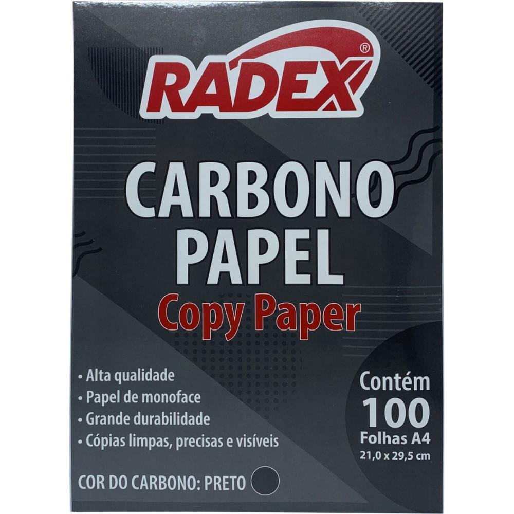 PAPEL CARBONO PARA LAPIS A4 PAPEL PRETO RADEX CX.C/100