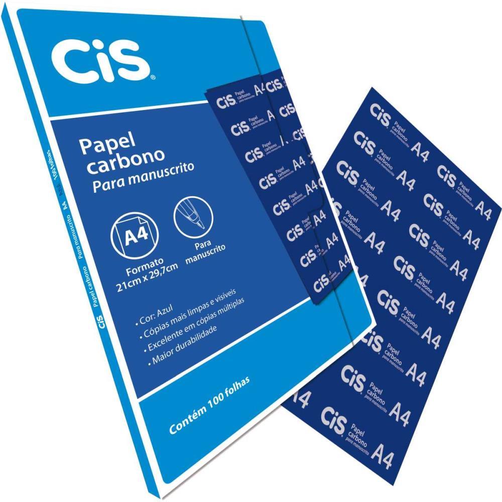PAPEL CARBONO PARA LAPIS CIS AZUL A-4 PAPEL SERTIC CX.C/100