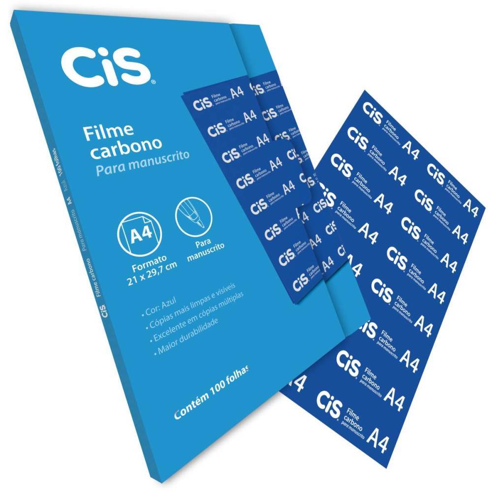 PAPEL CARBONO PARA LAPIS CIS FILME AZUL A-4 SERTIC CX.C/100