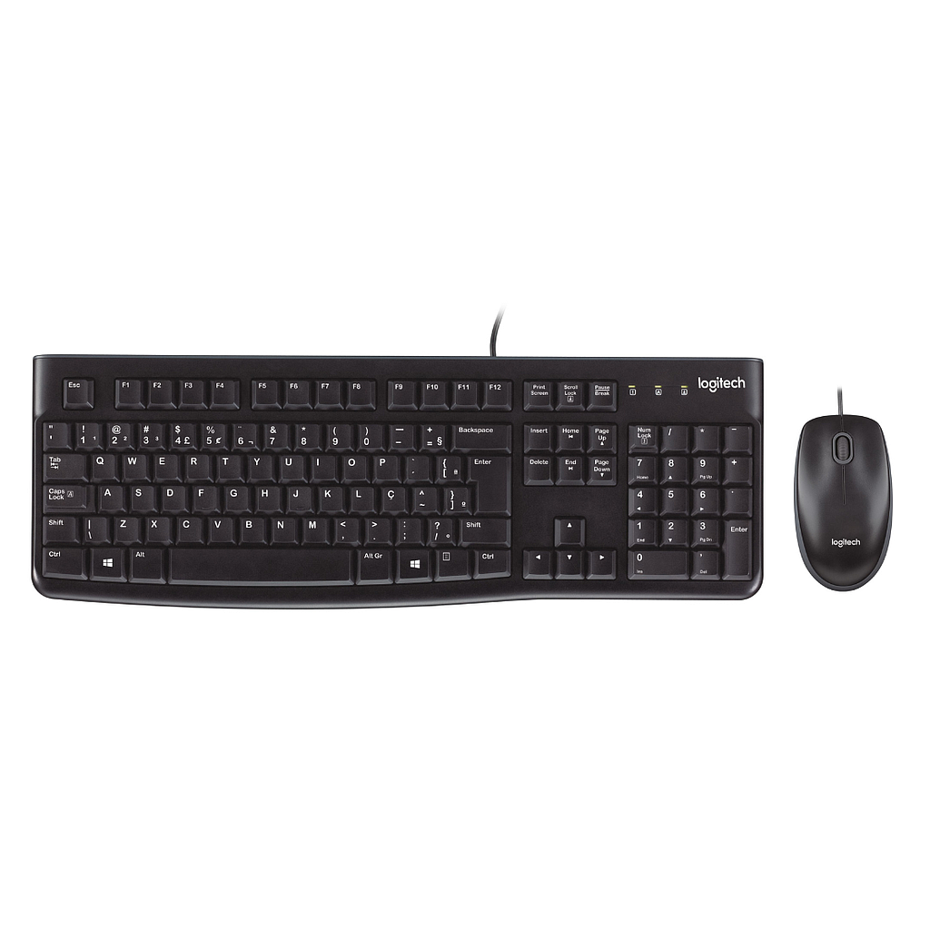 KIT TECLADO E MOUSE LOGITECH MK120 PRETO USB 920-004429-C