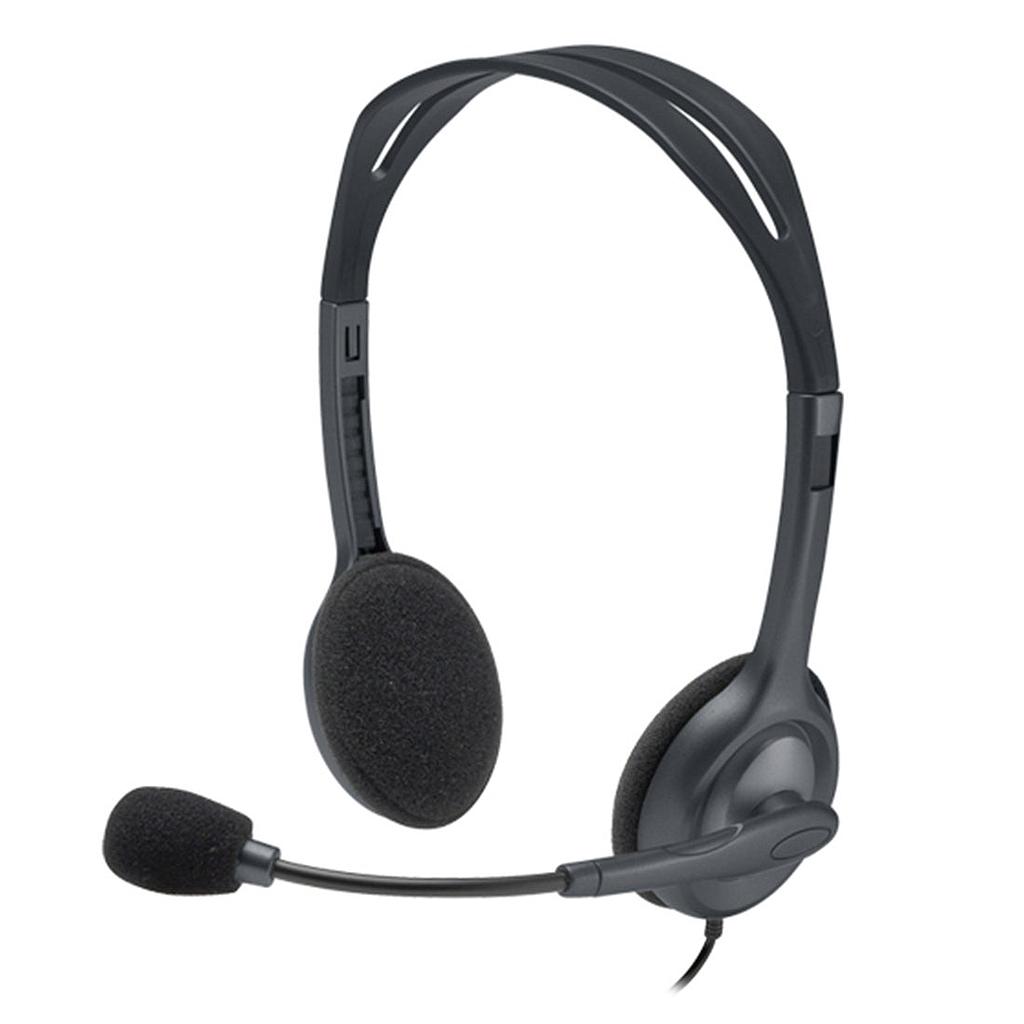 HEADSET LOGITECH H111 CINZA ESTERÉO ANALÓGICO 981-000612-C