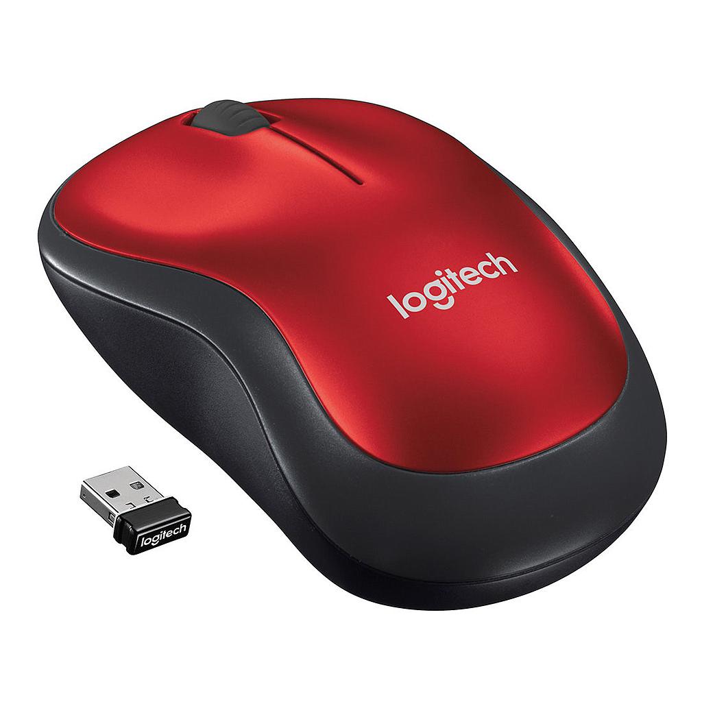 MOUSE LOGITECH M185 VERMELHO SEM FIO 910-003635-V
