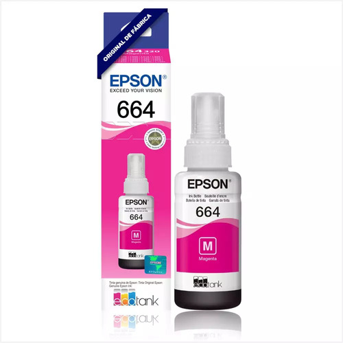 GARRAFA/REFIL DE TINTA EPSON T664320-AL MAGENTA P/ L365 L375 L565 L575 L1300 L120 L380 L395