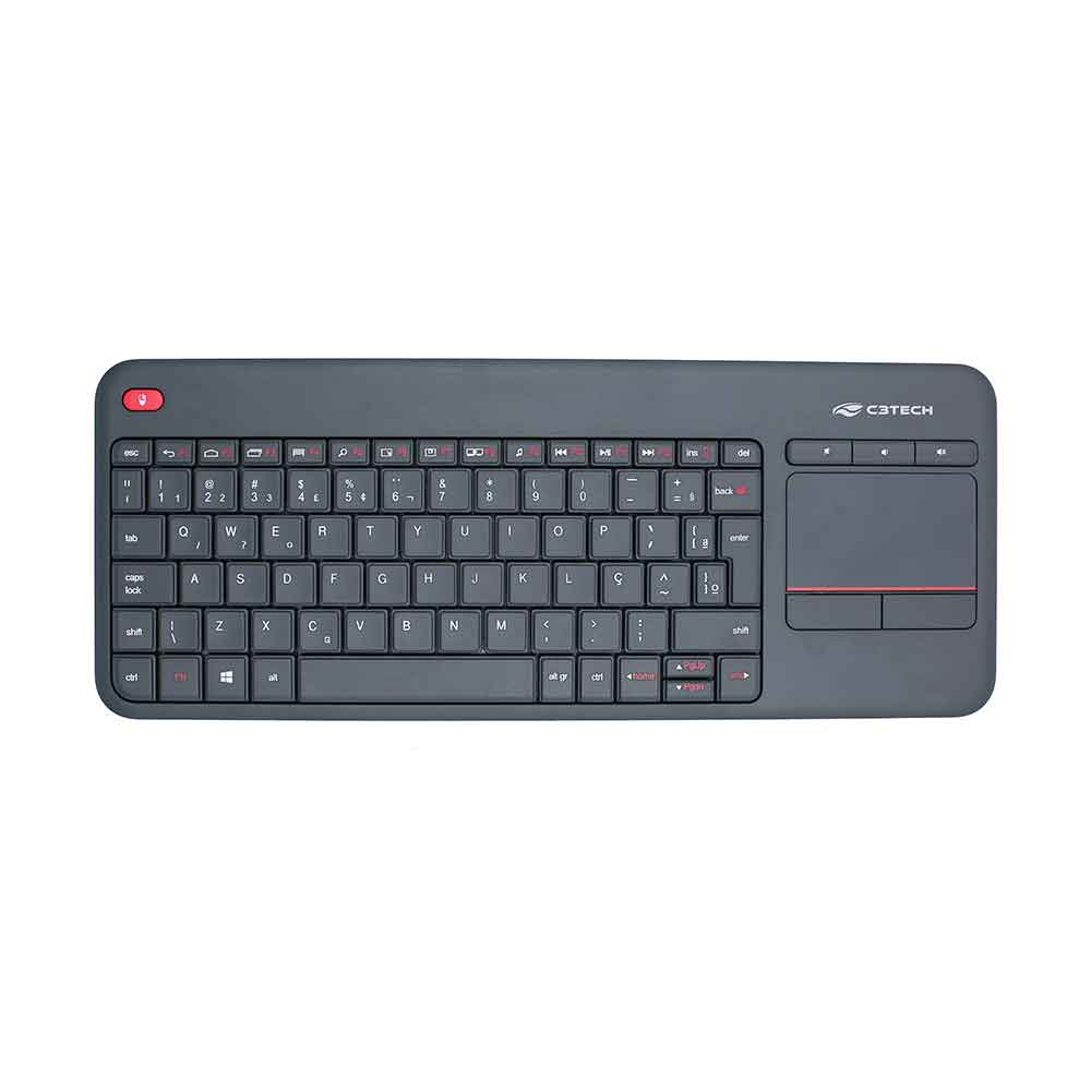 TECLADO S/FIO C/ TOUCHPAD K-WT200BK C3TECH