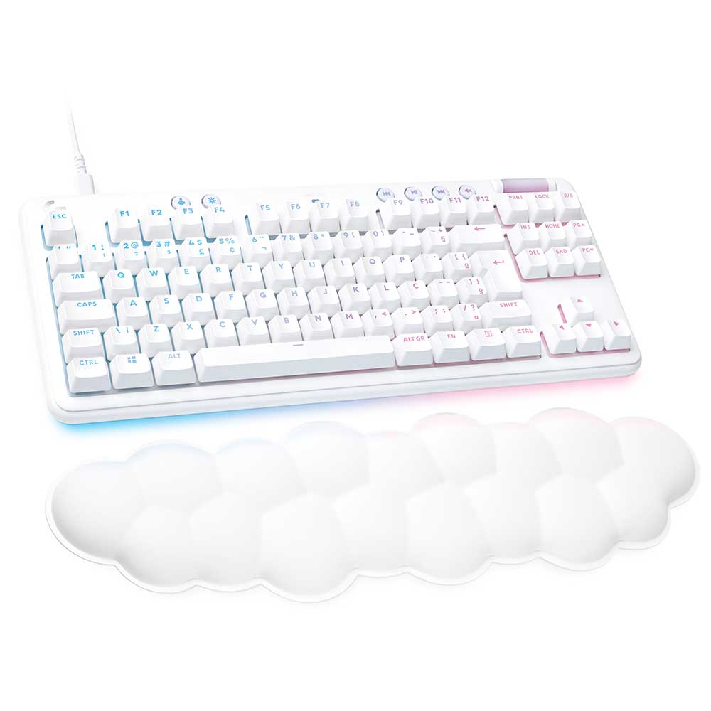 TECLADO MECANICO GAMER LOGITECH G G713 LINEAR C/ FIO USB BRANCO - 920-010705