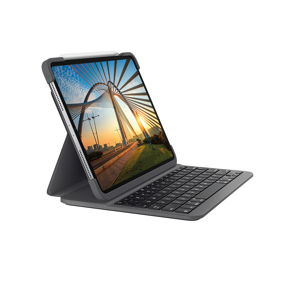 CAPA COM TECLADO LOGITECH SLIM FOLIO PRO P/ IPAD PRO 12,9' 3° E 4° GERAÇÃO