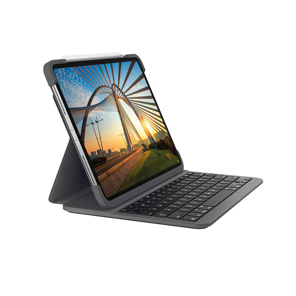 CAPA COM TECLADO LOGITECH SLIM FOLIO PRO P/ IPAD 12,9" 3° E 4° PRETO - 920-009703