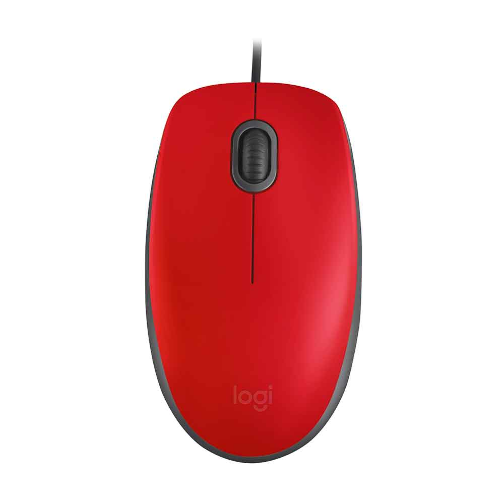 MOUSE LOGITECH M110 SILENT RED C/ FIO - 910-006755