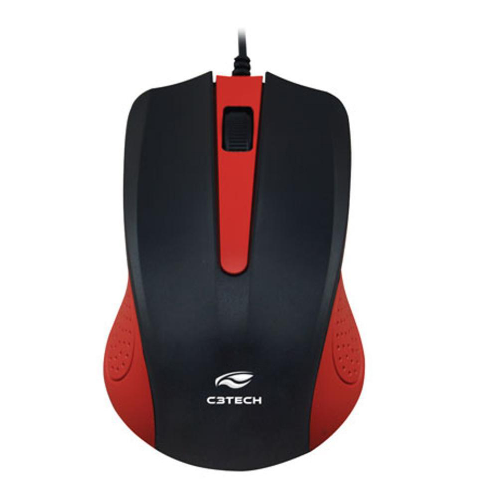 MOUSE C3TECH MS-20RD PRETO/VERMELHO USB