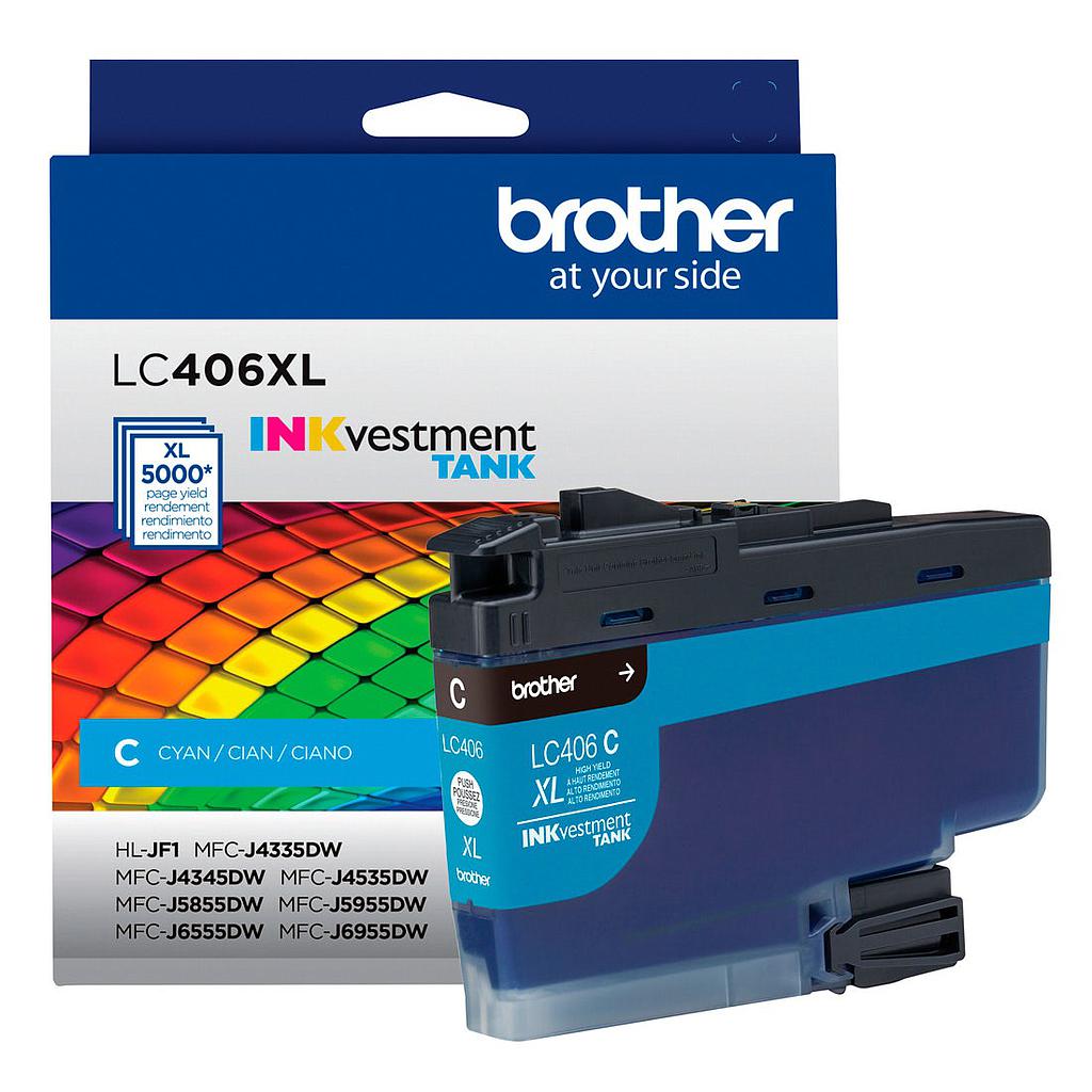 CARTUCHO DE TINTA BROTHER CIANO 5K LC406XLCS